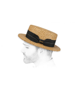 canotier Stetson paja Boater vintage wheat
